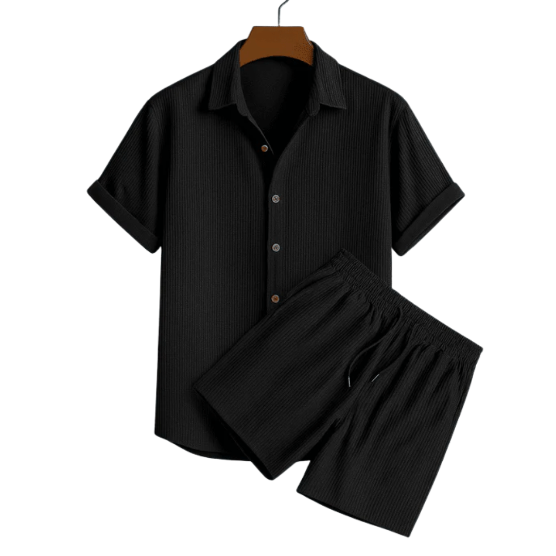 Solaro Summer Set – Lightweight 2-Piece Outfit with Top & Shorts for Men