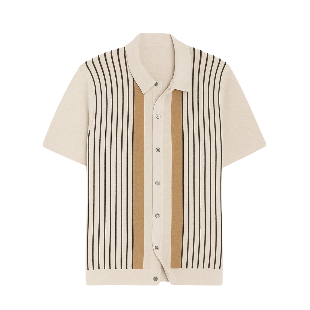 Luxury Knit Polo Shirt – Timeless Retro-Inspired Casualwear for Men