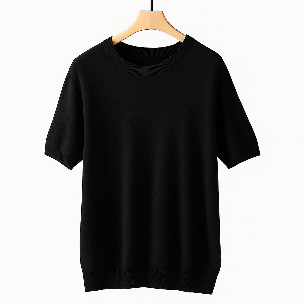 Men’s Lightweight Cashmere T-Shirt – Short Sleeve, Ultra-Soft Knit, Multiple Colors