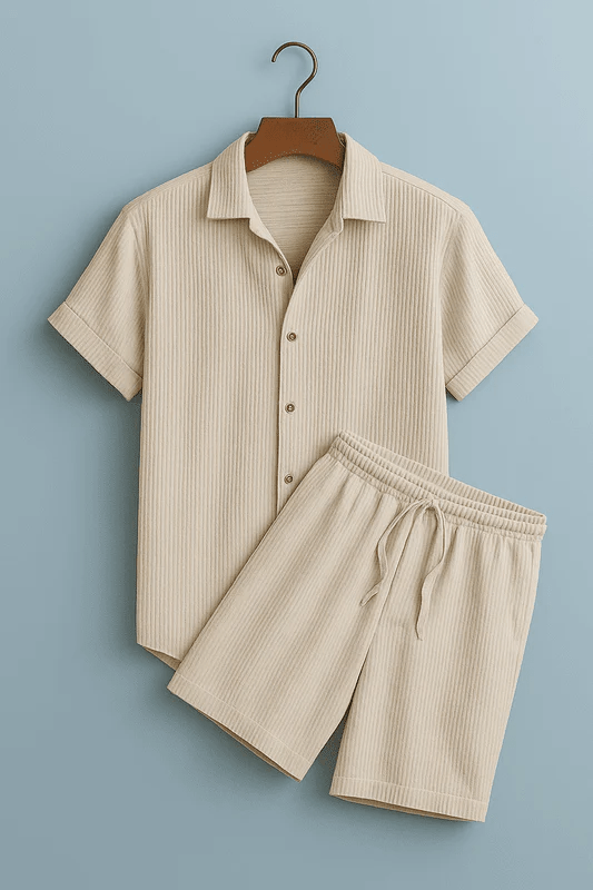 Solaro Summer Set – Lightweight 2-Piece Outfit with Top & Shorts for Men