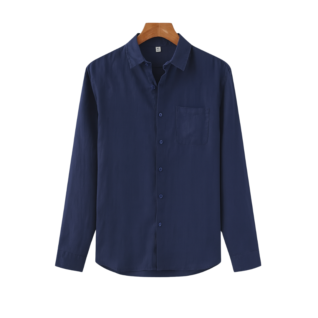 Classic Lightweight Linen Shirt for Men – Breathable Summer Button-Up Shirt