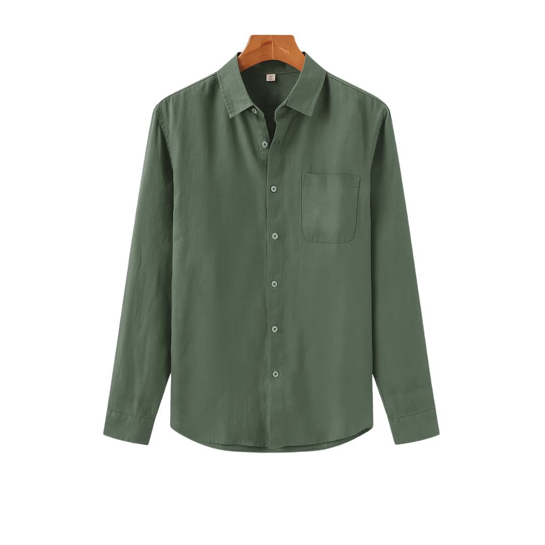 Classic Lightweight Linen Shirt for Men – Breathable Summer Button-Up Shirt