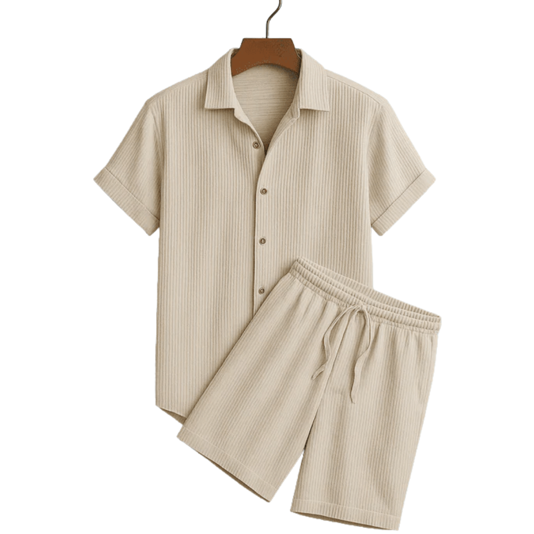 Solaro Summer Set – Lightweight 2-Piece Outfit with Top & Shorts for Men